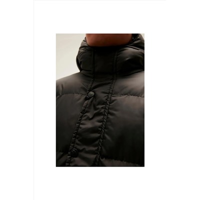 Bad Bear Goose Tail Puffer Siyah Erkek Kapüşonlu Uzun Mont 22.02.15.001-c01