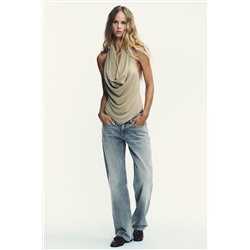 JEANS TRF WIDE LEG TIRO BAJO