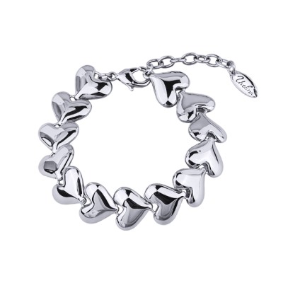 Браслет Сердцеедка (покрытие родий)16-20см, Есть комплект