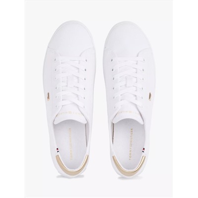 Metallic Heel Canvas Sneaker Women