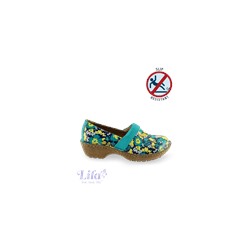 Lila Bella Floral Vegan Nursing Clog Navy/Cloud/Blue