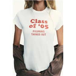 RUSTIC T-SHIRT WITH SLOGAN