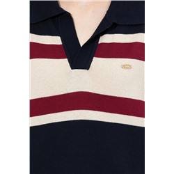 Kadın Lacivert V - Yaka Kazak