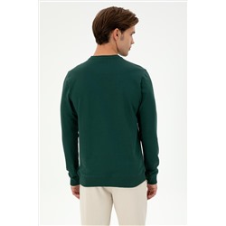 Erkek Koyu Yeşil Sweatshirt