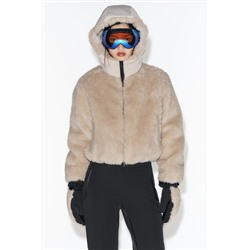 SHORT FAUX FUR HOODED COAT RECCO® TECHNOLOGY SKI COLLECTION, CHARACTERISTICS