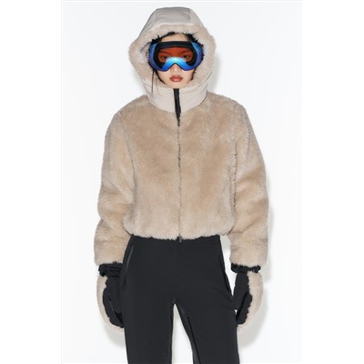 SHORT FAUX FUR HOODED COAT RECCO® TECHNOLOGY SKI COLLECTION, CHARACTERISTICS