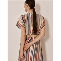 Kleid Aus Leinen-Mix