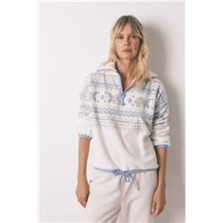 Pijama largo polar Jaquard