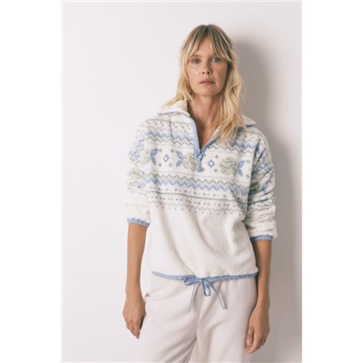 Pijama largo polar Jaquard