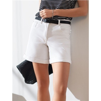 Шорты из эластичного денима