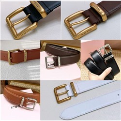 Кожаный ремень в полной подарочной упаковке, реплика miu mi*u