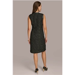 TWEED A LINE DRESS WITH FRONT ZIPPER