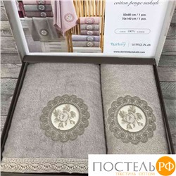 T0923/SM-03 Набор полотенец SIKEL из 2-х предметов (50*90 и 70*140) KANAVICE светло-зеленый