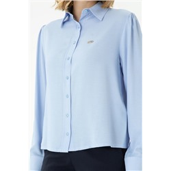 Kadın Mavi Uzun Kollu Gömlek