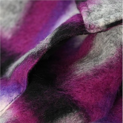 Женское модное однобортное шерстяное пальто с отворотом в клетку из шерстяной смеси с начесом