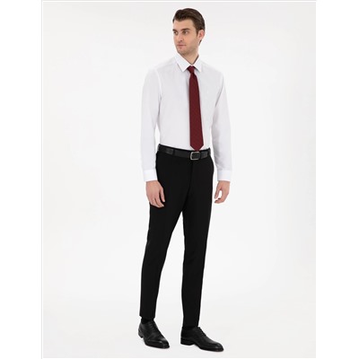 Beyaz Regular Fit Uzun Kollu Basic Gömlek