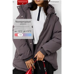 Куртка демисезонная парка_удлин_серый