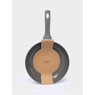 Сковорода, 24 см, с покрытием, алюминий, серо-черная, Robust