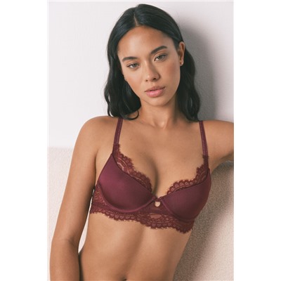 Sujetador GORGEOUS push-up encaje vino