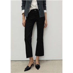 Jeans flare crop bolsillos