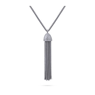 Кулон Релакс (покрытие родий) 84-90см, Есть комплект