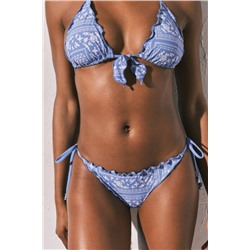 Braga bikini brasileña tira estampado pañuelo