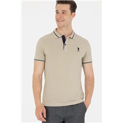 Erkek Haki Basic Polo Yaka Tişört