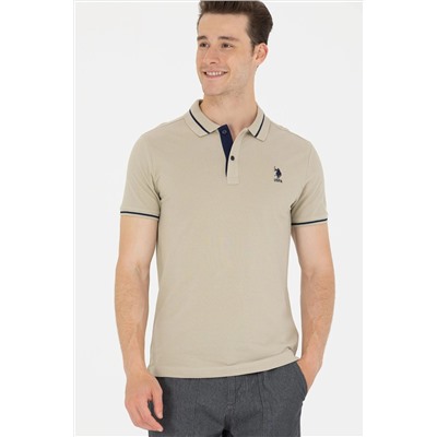 Erkek Haki Basic Polo Yaka Tişört