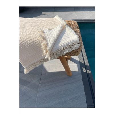 Mujo Home Collection Müslin Peştamal-banyo Havlusu-plaj Havlusu 90*200cm %100 Organik 4 Katlı Müslin