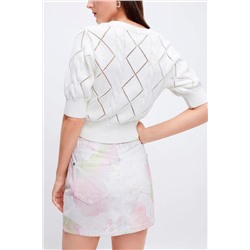 Top de punto calado Blanco