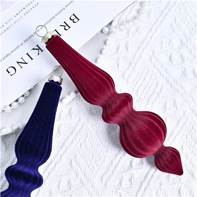 Очень красивые бархатные елочные игрушки