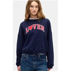 Oversized Holiday Graphic Sweatshirt