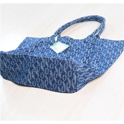 Сумка из джинсового хлопка и жаккарда большой вместимости