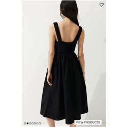 Милый сарафан из хлопка с высокой талией во французском стиле