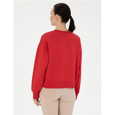 Kırmızı Oversize Sweatshirt