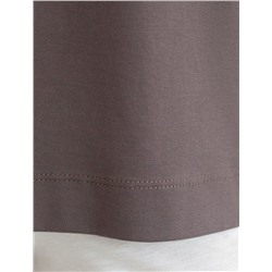 Свободная футболка с V-вырезом и цельнокроеным рукавом из 100% хлопка