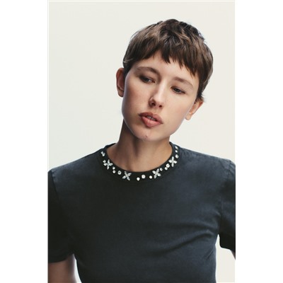 JEWEL FADED-EFFECT T-SHIRT