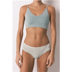 Braga brasileña ancha verde estampado flores