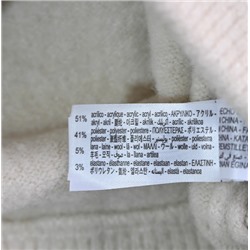 Женский вязаный свитер из мягкой и толстой шерсти с открытыми плечами и длинными рукавами с круглым вырезом ЗАР*А