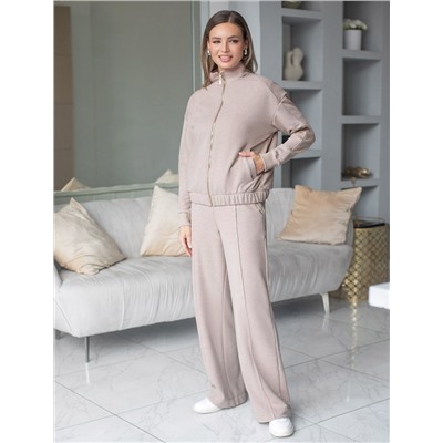 Брюки прямые из премиального футера двухнитки с эластаном