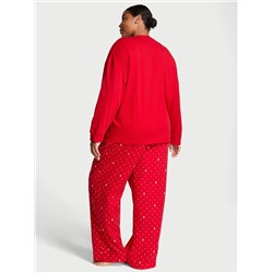 Victoria's Secret Flannel Long-Sleeve Tee-Jama Set