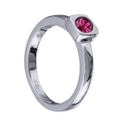 Кольцо Теннис (кристаллы SW фуксия 4мм; покрытие родий), Есть комплект