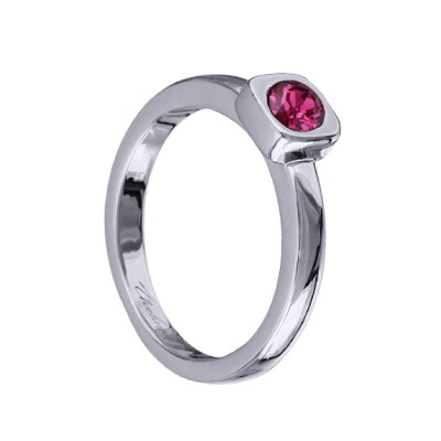 Кольцо Теннис (кристаллы SW фуксия 4мм; покрытие родий), Есть комплект