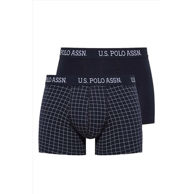 U.S. Polo Assn. Erkek Lacivert - Lacivert Baskılı 2 Li Boxer 82006