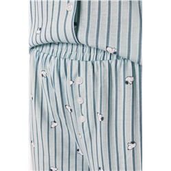 Pijama camisero Snoopy algodón verde