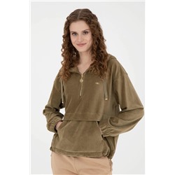 Kadın Haki Sweatshirt