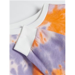 Толстовка оверсайз с принтом тай-дай