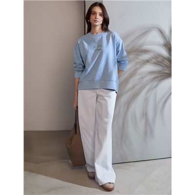 Джемпер из петельчатого футера двухнитки с эластаном