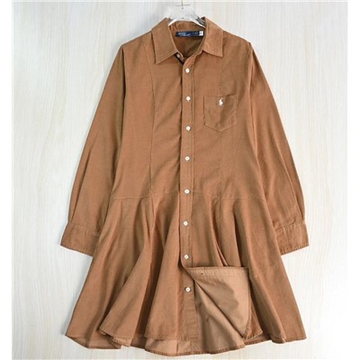 Женское вельветовое хлопковое платье-рубашка РАЛЬ*Ф Л