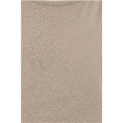 Kadın Haki Bisiklet Yaka Kolsuz Tişört